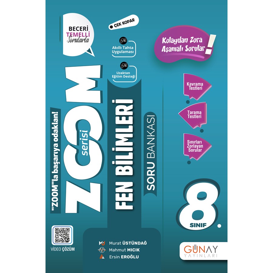 Günay 8.Sınıf Zoom Fen Bilimleri Soru Bankas